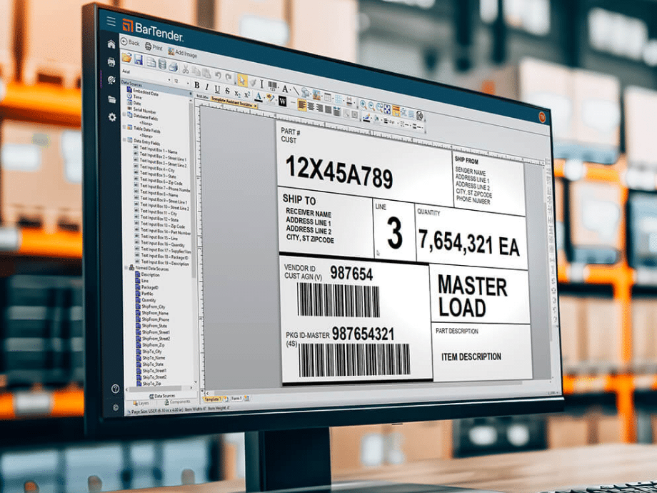 I-Label Intelligent Forms label software Bartender design and print